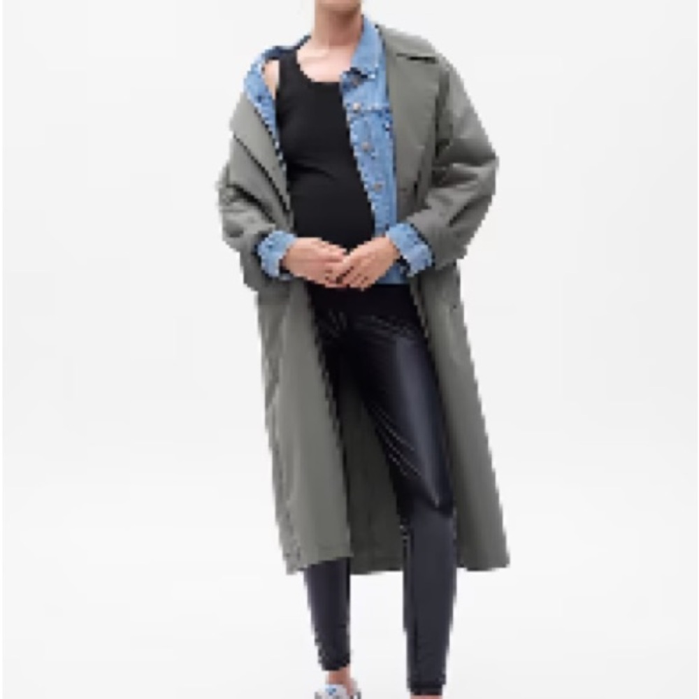 GAP Vegan Leather Maternity Leggings